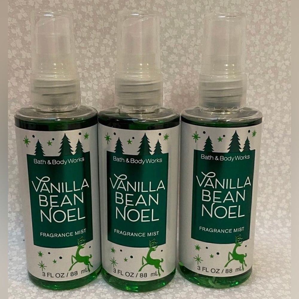 Bath and Body Works Vanilla Bean Noell Travel Mist 3 fl Oz ea.  Price is for 3.